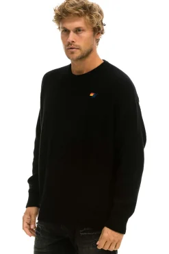 Sweatshirts | Aviator Nation VINTAGE CABIN UNISEX CASHMERE SWEATER - BLACK