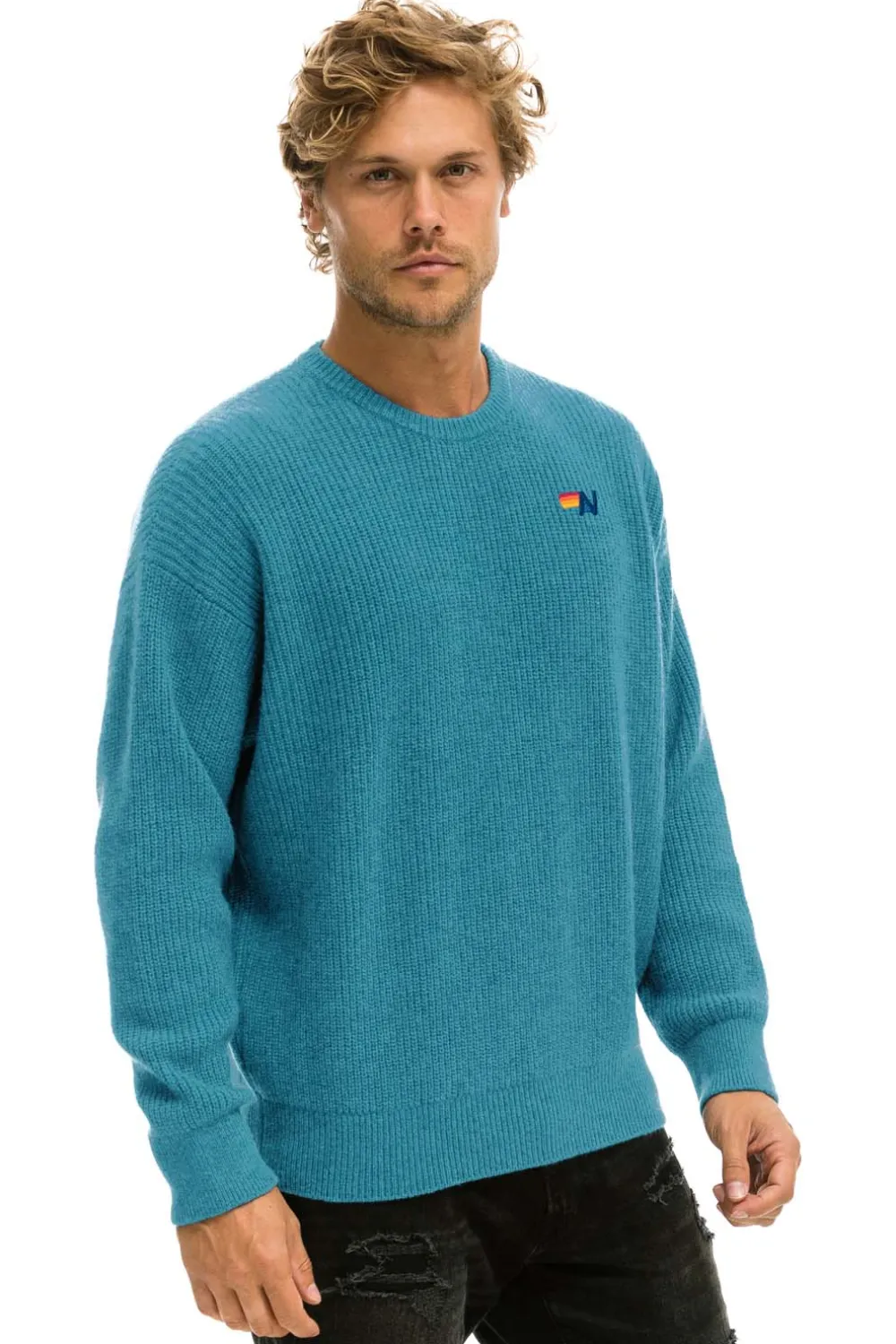 Sweatshirts | Aviator Nation VINTAGE CABIN UNISEX CASHMERE SWEATER - COBALT