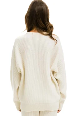 Sweatshirts | Aviator Nation VINTAGE CABIN UNISEX CASHMERE SWEATER - VINTAGE WHITE VINTAGEWHITE