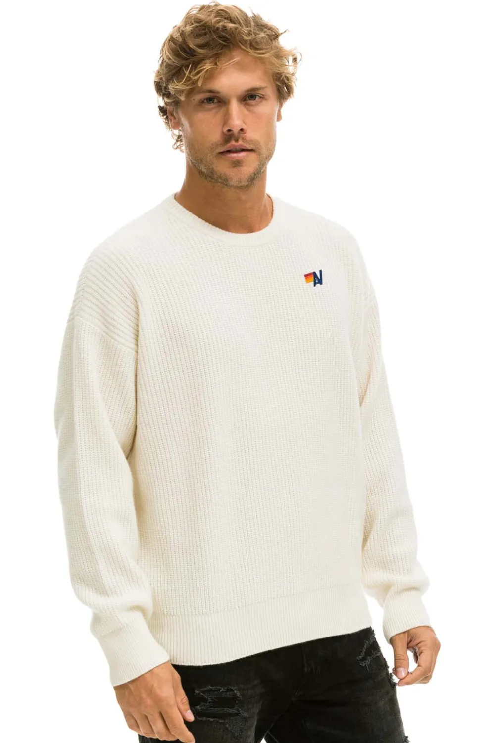 Sweatshirts | Aviator Nation VINTAGE CABIN UNISEX CASHMERE SWEATER - VINTAGE WHITE VINTAGEWHITE