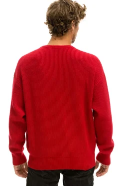 Sweatshirts | Aviator Nation VINTAGE CABIN UNISEX CASHMERE SWEATER - CHERRY