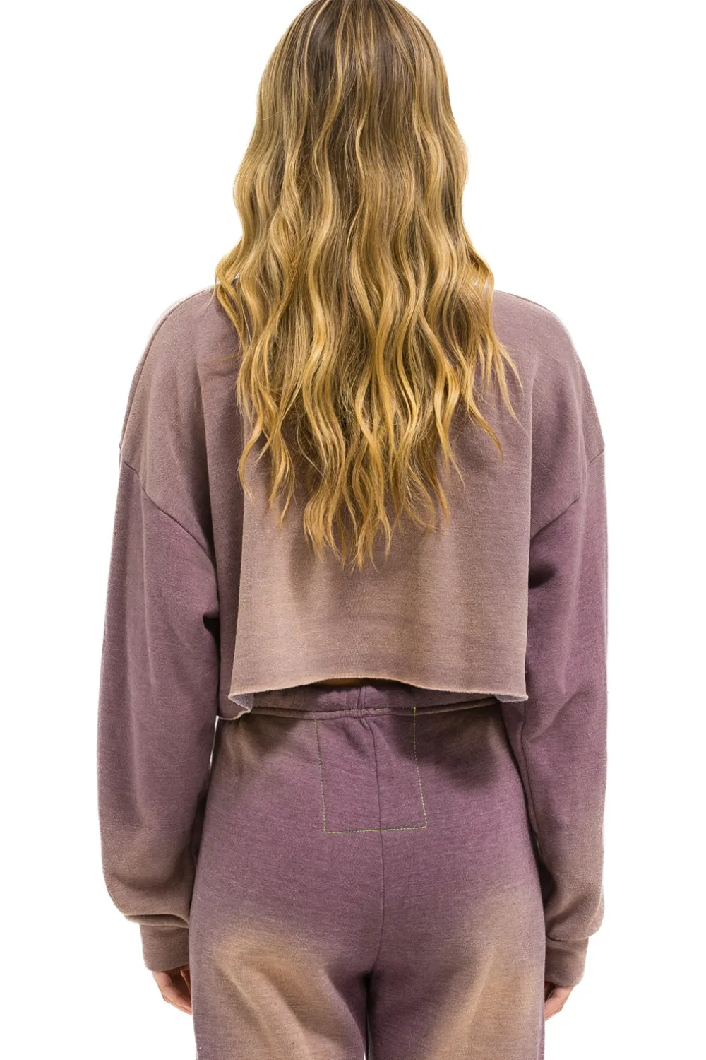 Sweatshirts | Aviator Nation VINTAGE LOGO CROPPED CREW SWEATSHIRT RELAXED - FADED MOCHA FADEDMOCHA