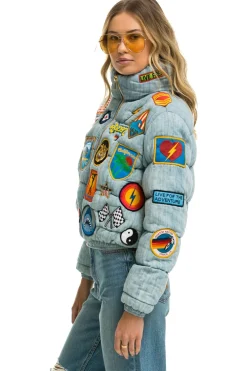 Denim | Denim | Aviator Nation PATCH DENIM APRES PUFFER JACKET - VINTAGE