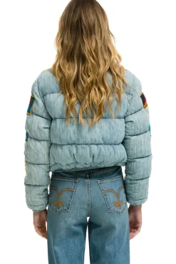 Denim | Denim | Aviator Nation PATCH DENIM APRES PUFFER JACKET - VINTAGE
