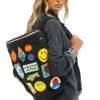Backpacks | Backpacks | Aviator Nation VINTAGE PATCH DENIM PUFFER BACKPACK - VINTAGE BLACK VINTAGEBLACK