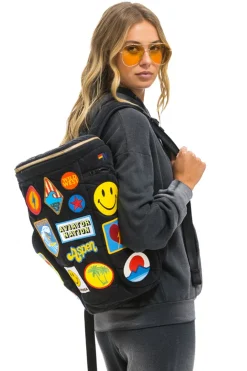 Backpacks | Backpacks | Aviator Nation VINTAGE PATCH DENIM PUFFER BACKPACK - VINTAGE BLACK VINTAGEBLACK