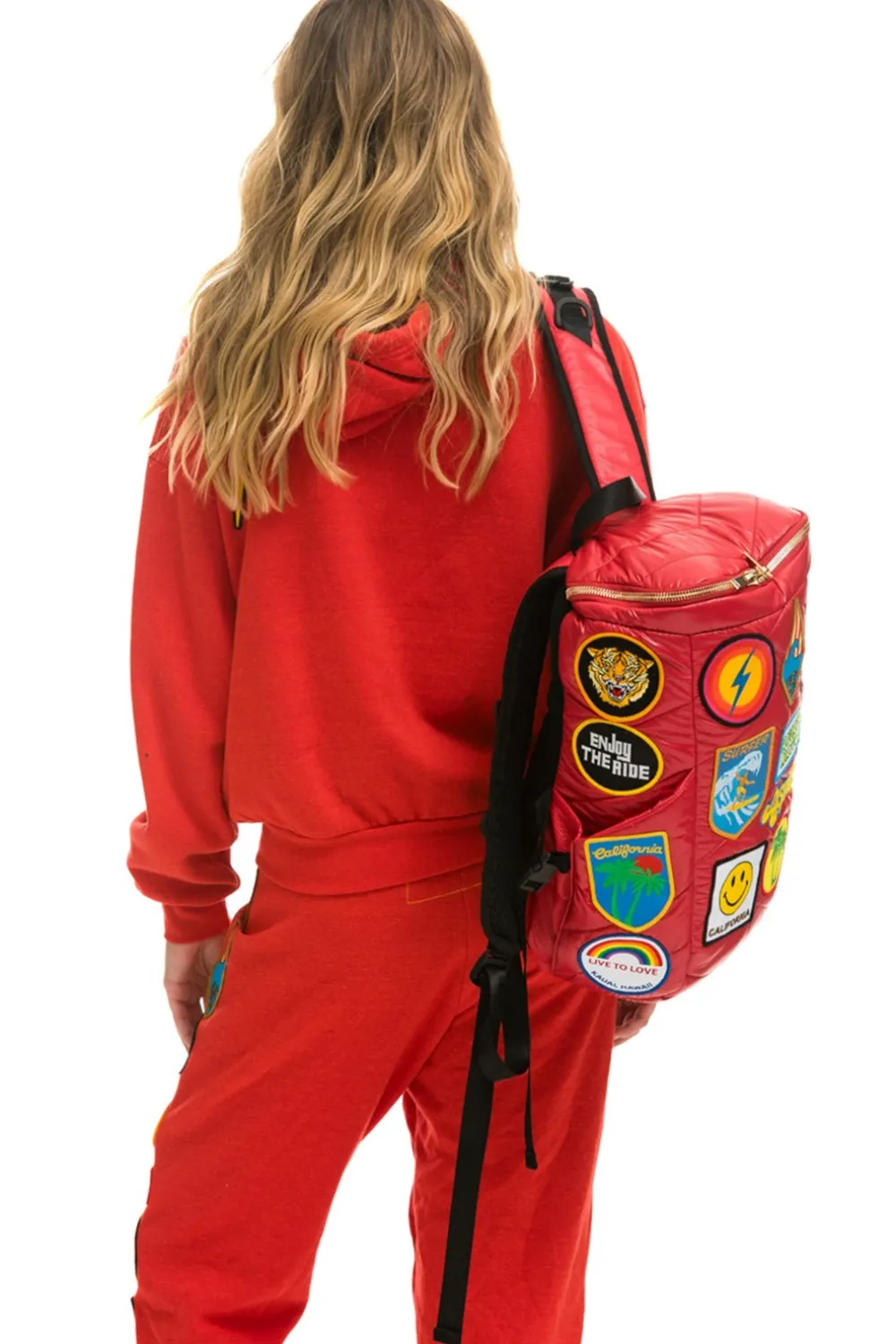 Backpacks | Backpacks | Aviator Nation VINTAGE PATCH PUFFER BACKPACK - CHERRY GLOSSY CHERRYGLOSSY
