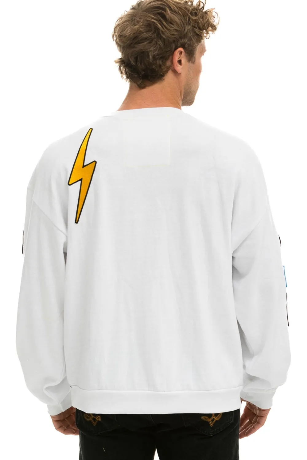 Sweatshirts | Sweatshirts | Aviator Nation VINTAGE PATCH RELAXED CREW SWEATSHIRT - WHITE