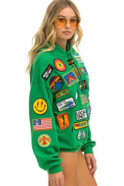 Hoodies | Hoodies | Aviator Nation VINTAGE PATCH RELAXED PULLOVER HOODIE- KELLY GREEN {{threshold-message}}
