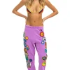 Sweatpants | Aviator Nation VINTAGE PATCH SWEATPANTS - NEON PURPLE NEONPURPLE