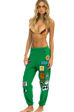 Sweatpants | Aviator Nation VINTAGE PATCH SWEATPANTS - KELLY GREEN KELLYGREEN