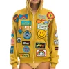 Hoodies | Hoodies | Aviator Nation VINTAGE PATCH ZIP HOODIE RELAXED - KHAKI