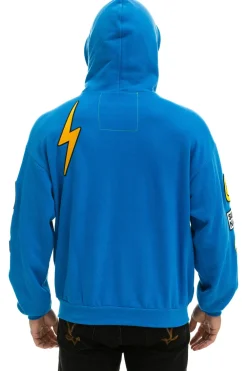 Hoodies | Hoodies | Aviator Nation VINTAGE PATCH ZIP HOODIE RELAXED - OCEAN