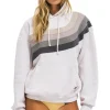 Hoodies | Hoodies | Aviator Nation WAVE STRIPE 4 PULLOVER HOODIE RELAXED - DOVE // CHARCOAL DOVE//CHARCOAL