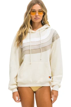 Hoodies | Hoodies | Aviator Nation WAVE STRIPE 4 PULLOVER HOODIE RELAXED - VINTAGE WHITE // VINTAGE WHITE VINTAGEWHITE//VINTAGEWHITE