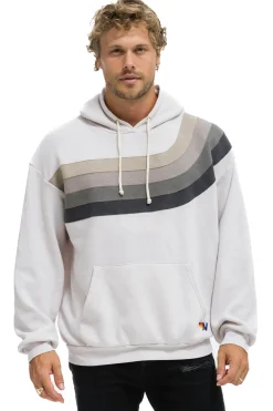 Hoodies | Hoodies | Aviator Nation WAVE STRIPE 4 PULLOVER HOODIE RELAXED - DOVE // CHARCOAL DOVE//CHARCOAL