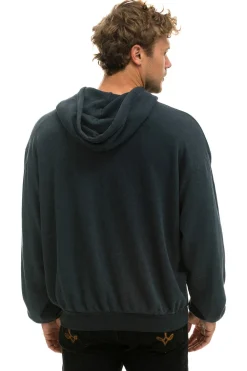 Hoodies | Hoodies | Aviator Nation WAVE STRIPE 4 PULLOVER HOODIE RELAXED - CHARCOAL // CHARCOAL CHARCOAL//CHARCOAL