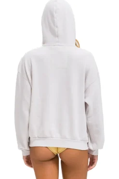 Hoodies | Hoodies | Aviator Nation WAVE STRIPE 4 PULLOVER HOODIE RELAXED - DOVE // CHARCOAL DOVE//CHARCOAL
