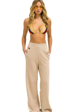 Sweatpants | Aviator Nation WIDE LEG POCKET SWEATPANTS - SAND