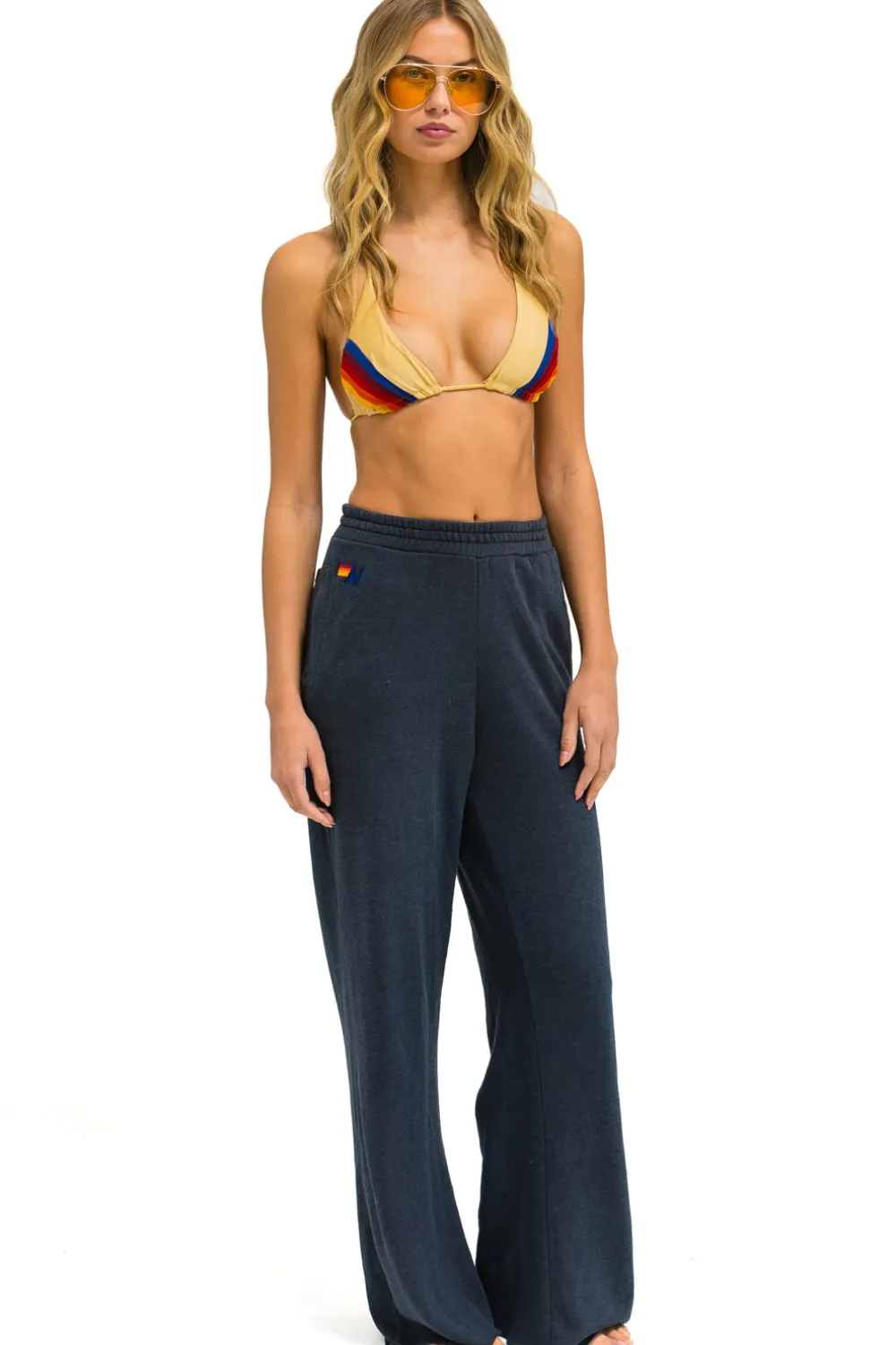 Sweatpants | Aviator Nation WIDE LEG POCKET SWEATPANTS - CHARCOAL