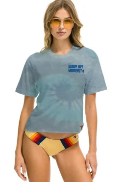 Collab Merchandise | Collab Merchandise | Aviator Nation WINDY CITY SMOKEOUT 2023 BOYFRIEND TEE - TIE DYE HEATHER BLUE TIEDYEHEATHERBLUE
