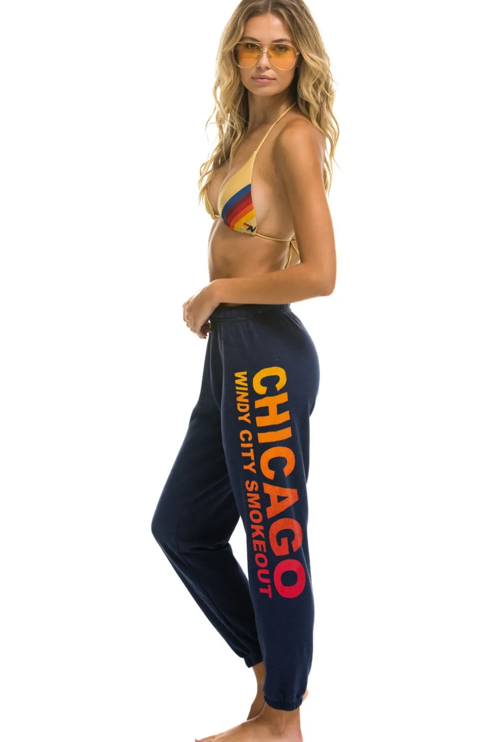 Collab Merchandise | Collab Merchandise | Aviator Nation WINDY CITY SMOKEOUT 2024 UNISEX SWEATPANTS - NAVY