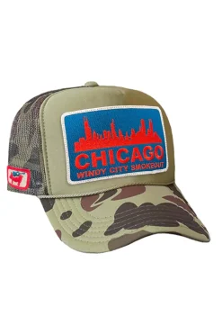 Collab Merchandise | Collab Merchandise | Aviator Nation WINDY CITY SMOKEOUT 2024 VINTAGE LOW RISE TRUCKER