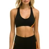 Activewear | Activewear | Aviator Nation WOMEN'S 5 STRIPE SPORTS BRA - BLACK