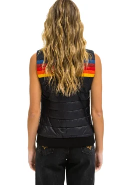 Vests | Aviator Nation WOMEN'S 5 STRIPE VEST - BLACK