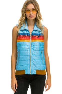 Vests | Aviator Nation WOMEN'S 5 STRIPE VEST - GLOSSY SKY GLOSSYSKY