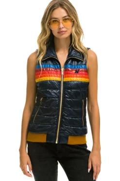 Vests | Aviator Nation WOMEN'S 5 STRIPE VEST - GLOSSY NAVY GLOSSYNAVY
