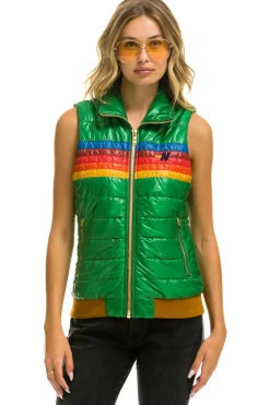 Vests | Aviator Nation WOMEN'S 5 STRIPE VEST - GLOSSY AMAZON GLOSSYAMAZON