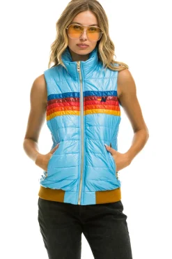 Vests | Aviator Nation WOMEN'S 5 STRIPE VEST - GLOSSY SKY GLOSSYSKY