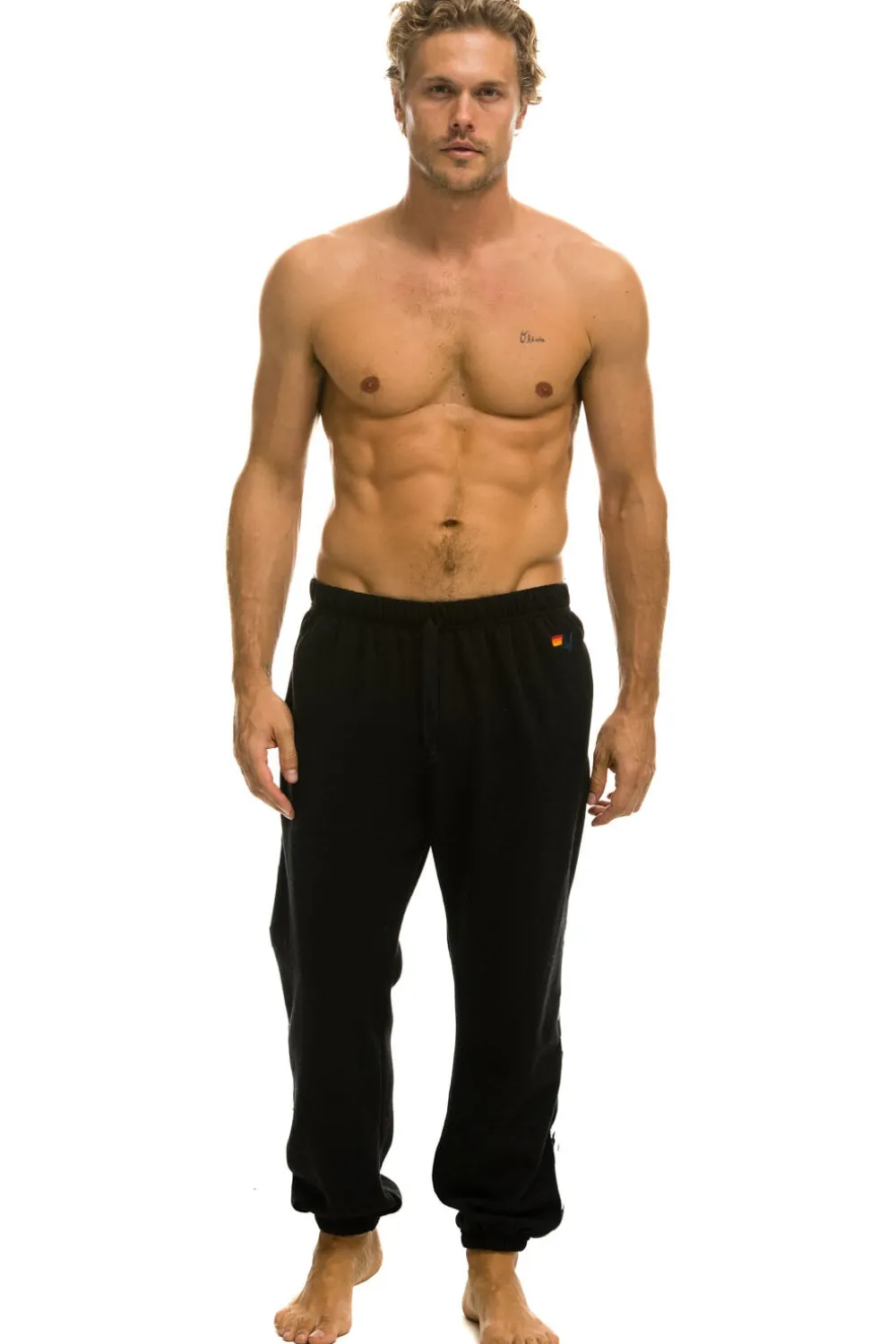 Sweatpants | Aviator Nation ZEBRA STRIPE SWEATPANTS - BLACK // ZEBRA BLACK//ZEBRA