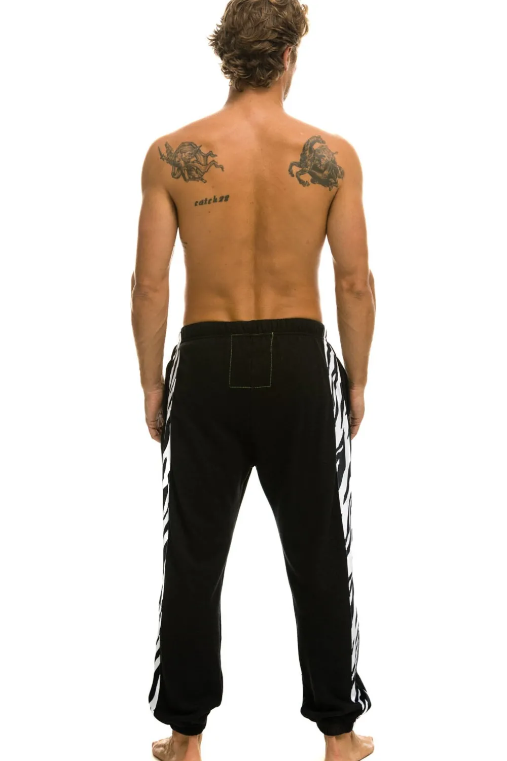 Sweatpants | Aviator Nation ZEBRA STRIPE SWEATPANTS - BLACK // ZEBRA BLACK//ZEBRA